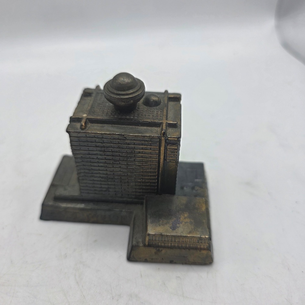 Vintage Grant House Architectural Metal Coin Bank Building Advertising Souvenir